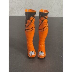 Rainbow High Doll Poppy Rown Orange & Black Knee-High Boots With Platform Heels